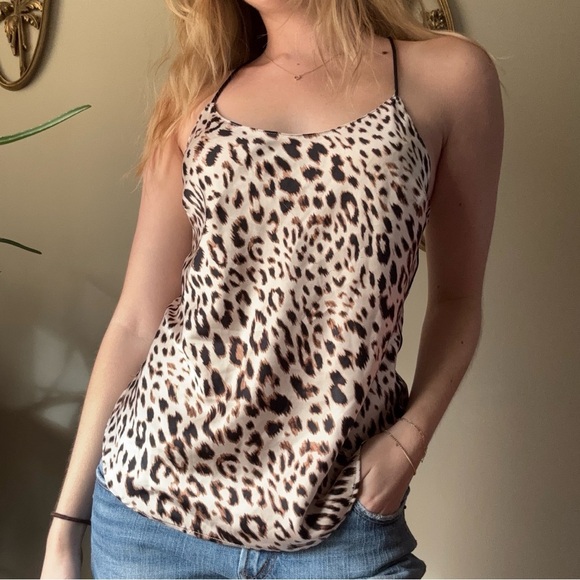 Victorias Secret Silky Animal Print Top - Picture 2 of 7